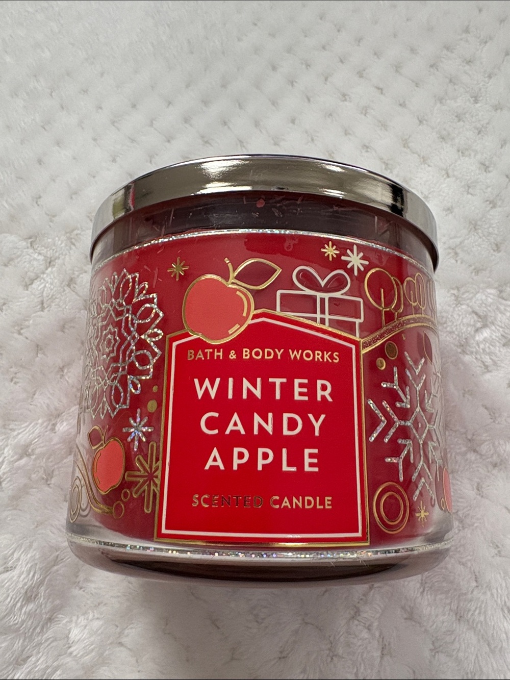 Bath & Body Works Winter Candy Apple Scented Candle - 3 Wick ~ New